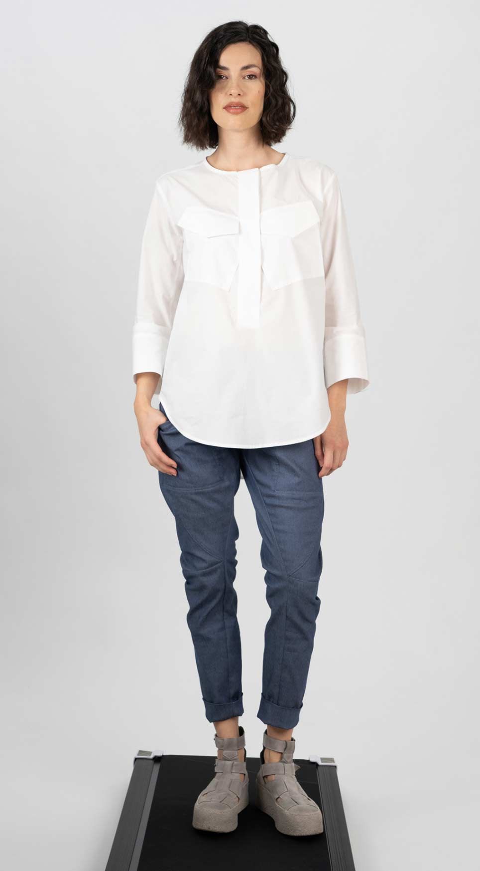 Hose 25139 orig Bluse 25125 schwarz weiss