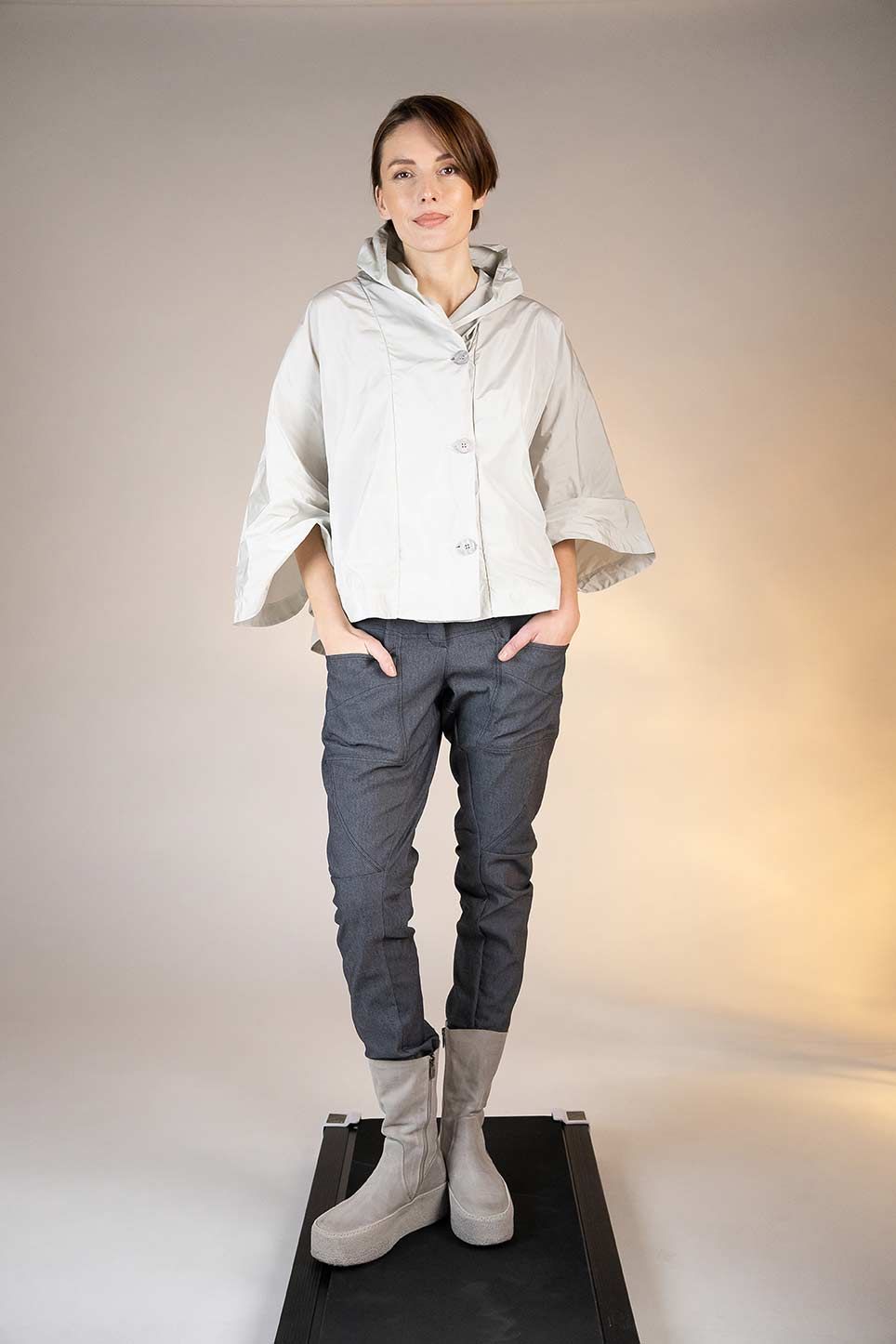 Hose 25631 orig Jacke 25605 graphit silber schwarz