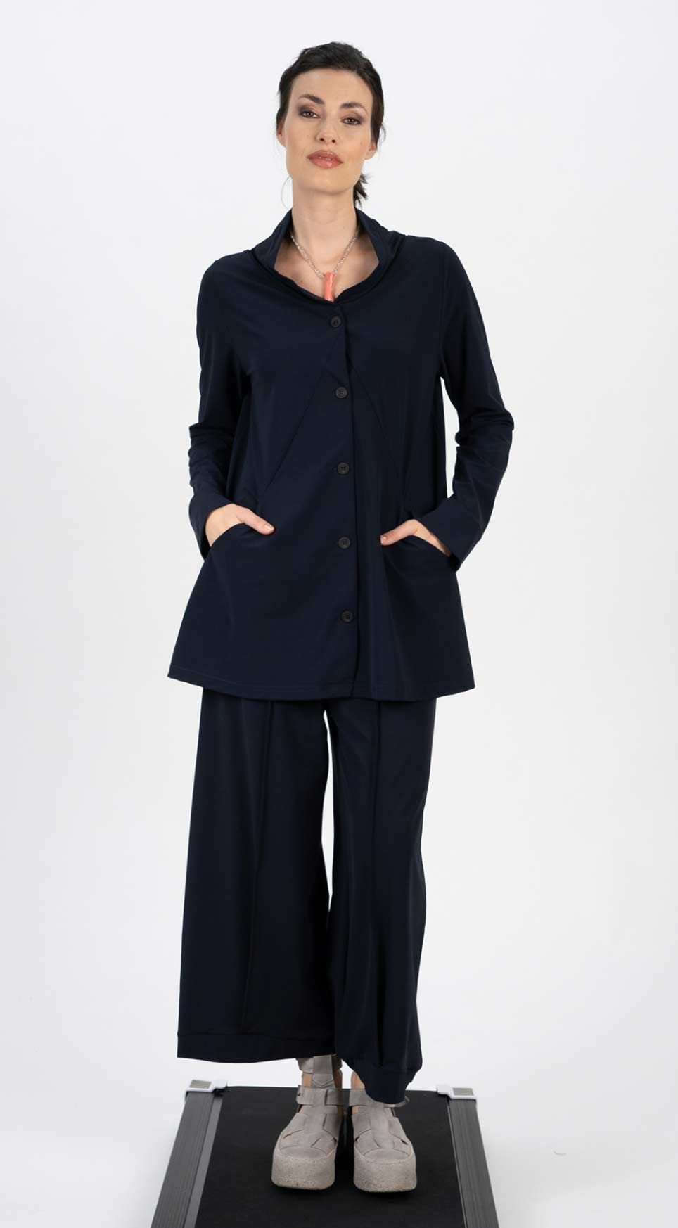 Jacke 25076 hellgrau navy schwarz weiss Hose 25074 hellgrau navy schwarz weiss