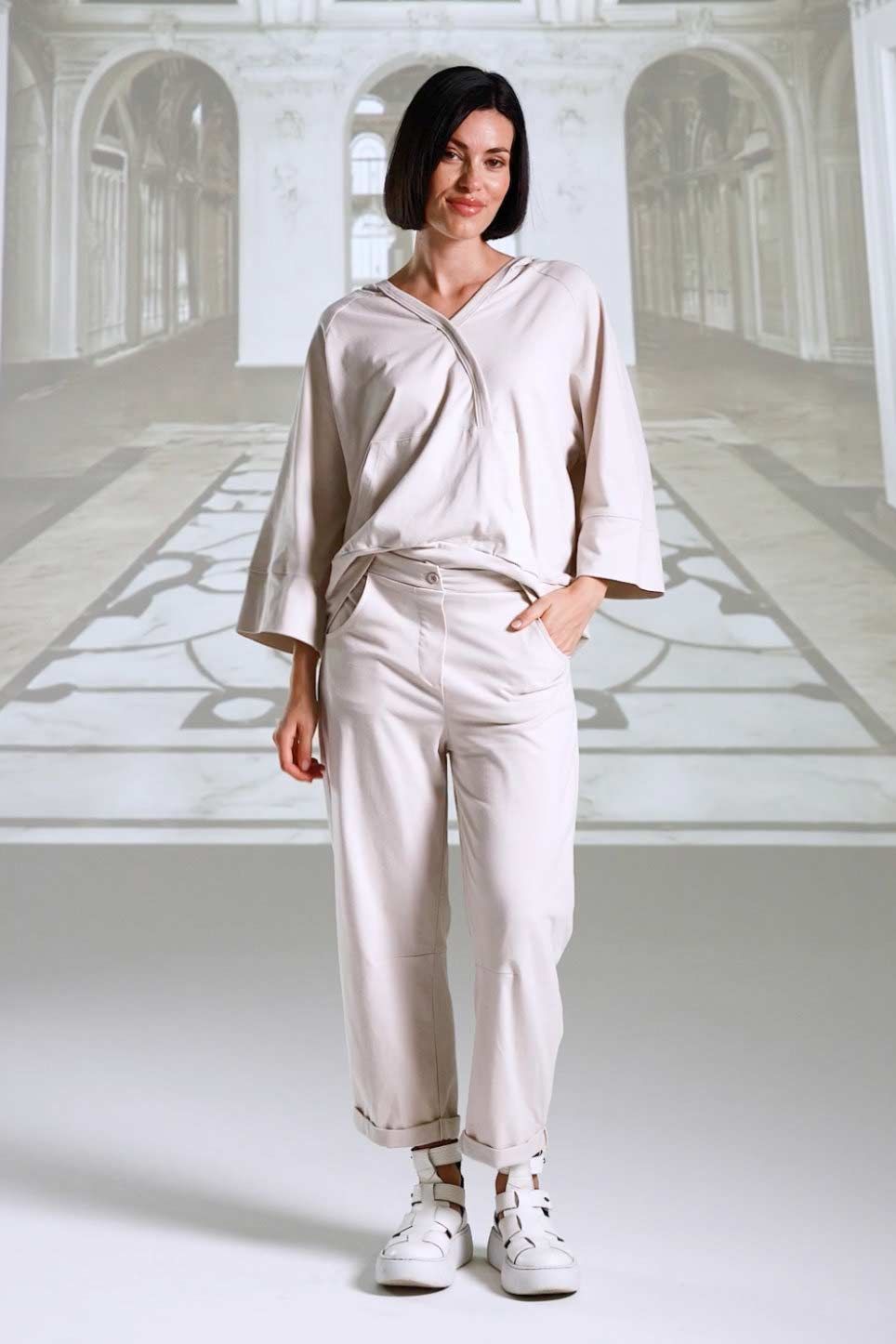 Hose 26215 stone Shirt 26214 stone