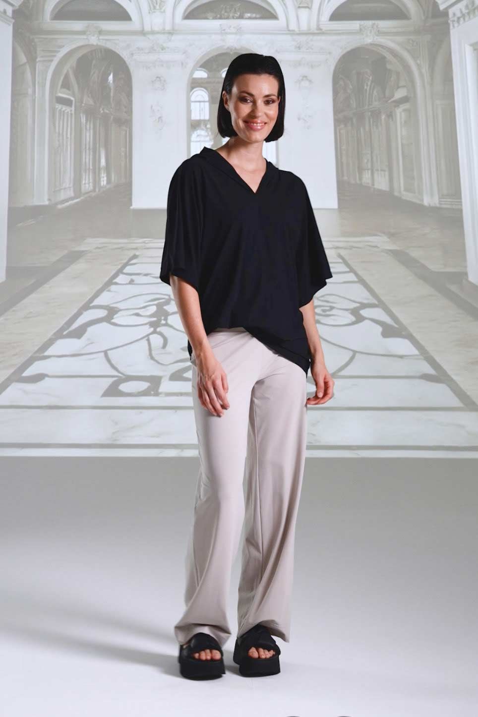 Hose 1017 sabbia weiß navy schwarz Shirt 26023 sabbia weiß navy schwarz