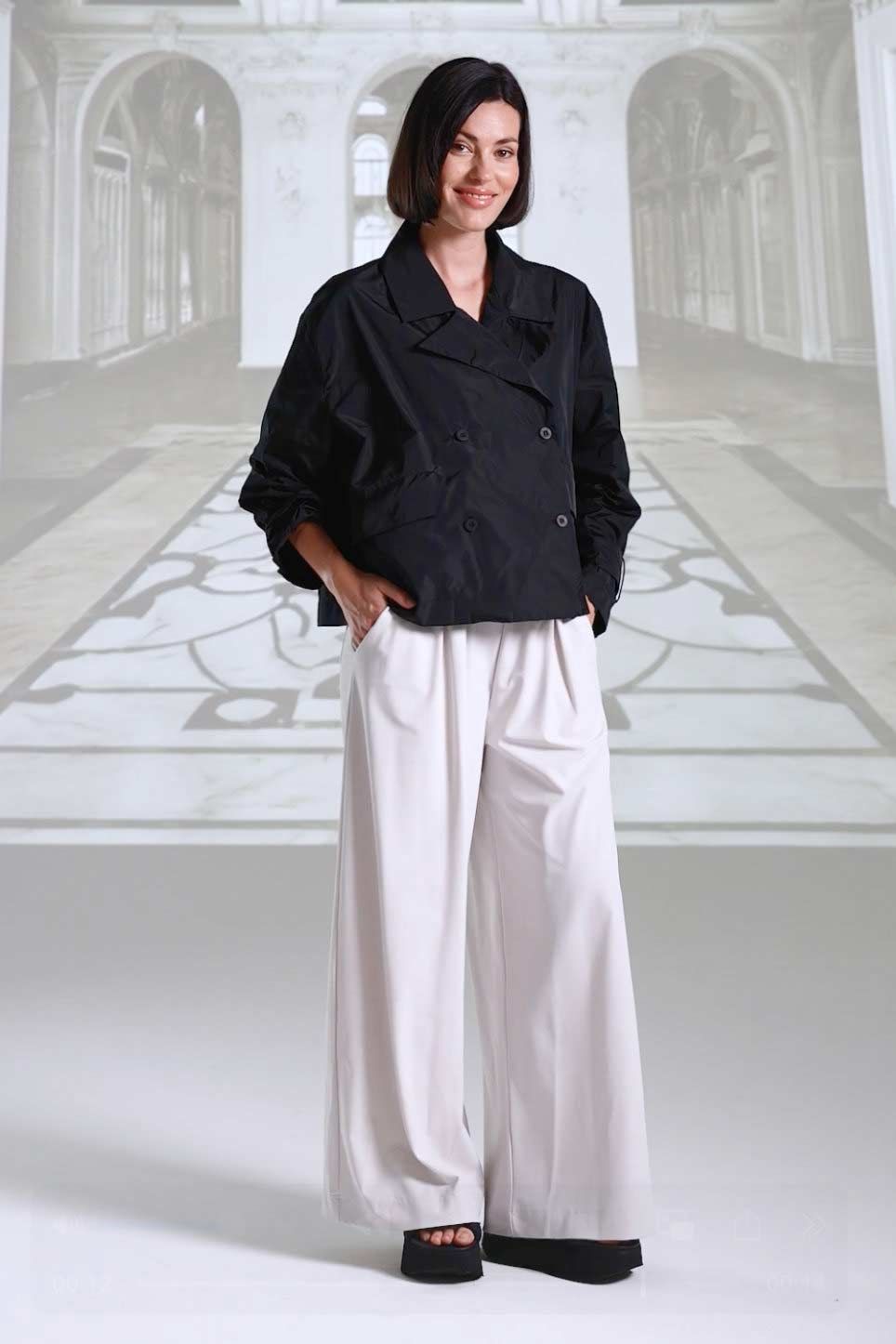 Hose 26007 greige schwarz Jacke 26102 navy sabbia schwarz