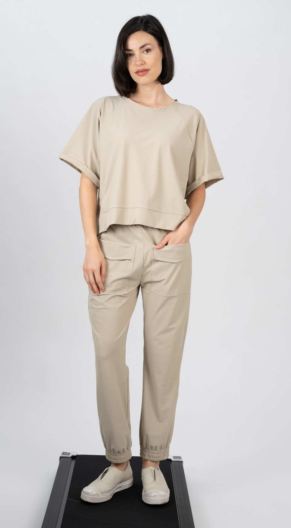 Shirt 25013 beige schwarz