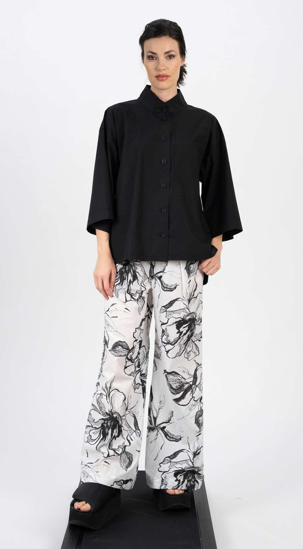 Bluse 25123 schwarz weiss Hose 25144 orig