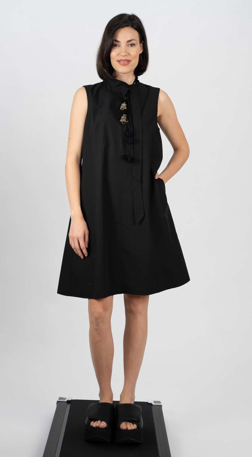 Kleid 25120 schwarz weiss